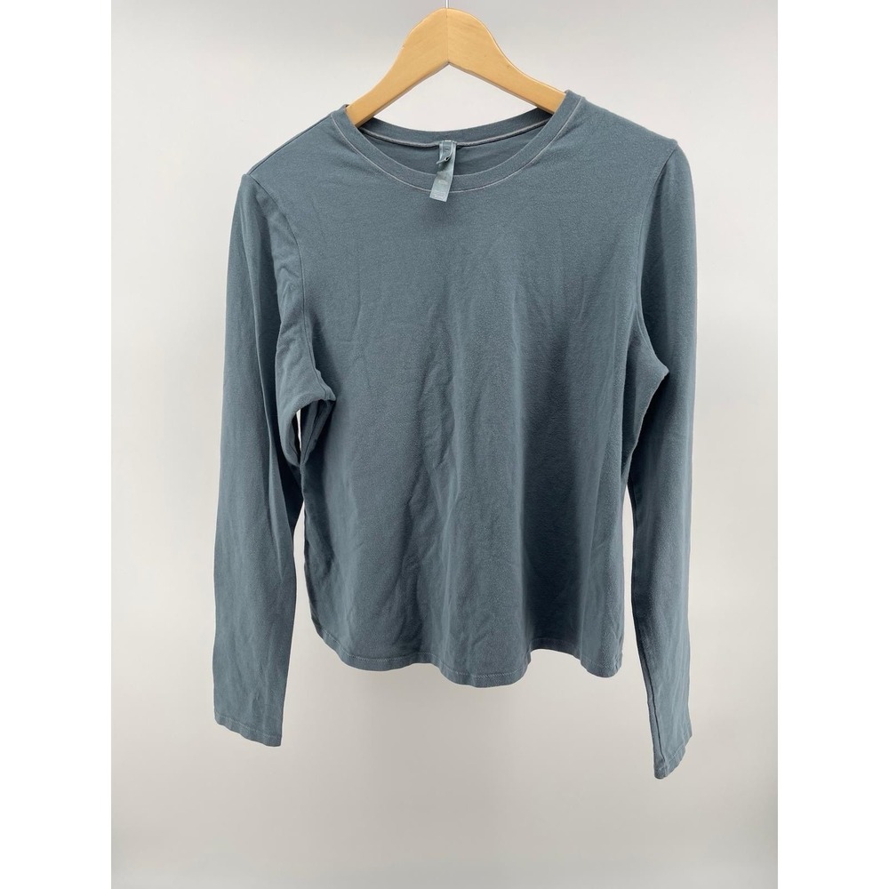 SKIMS Long Sleeve Top Blue Green Stretch Fitted Basic Women Size 2X